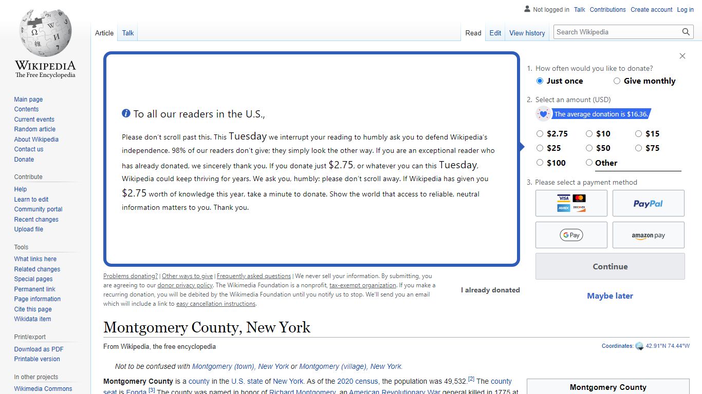 Montgomery County, New York - Wikipedia